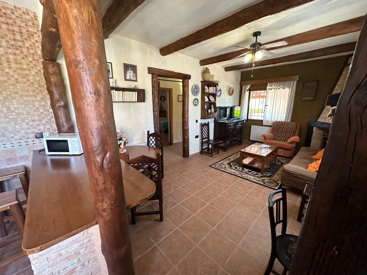 Living room of Houses for sale in Villar de Olalla  with Air Conditioner, Heating and Private garden