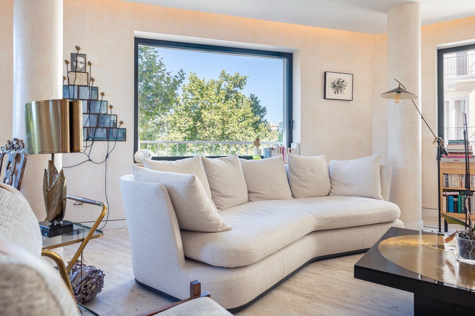 Sala de estar de Piso en venta en  Madrid Capital con Aire acondicionado, Calefacción y Amueblado