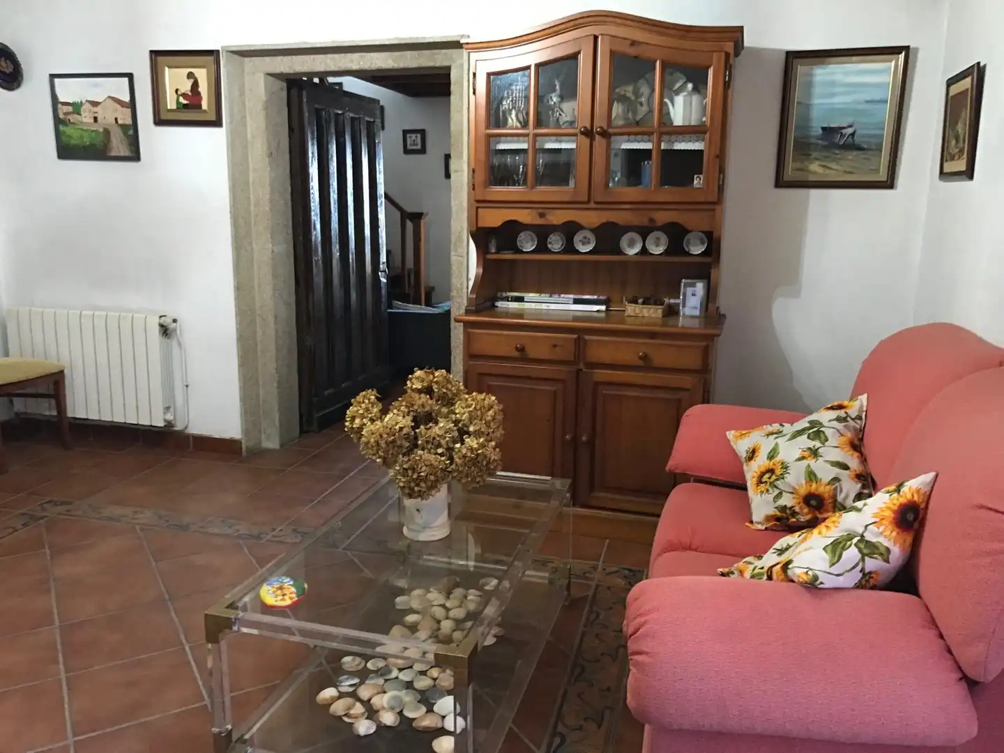 Sala de estar de Finca rústica en venta en Rois con Calefacción y Piscina