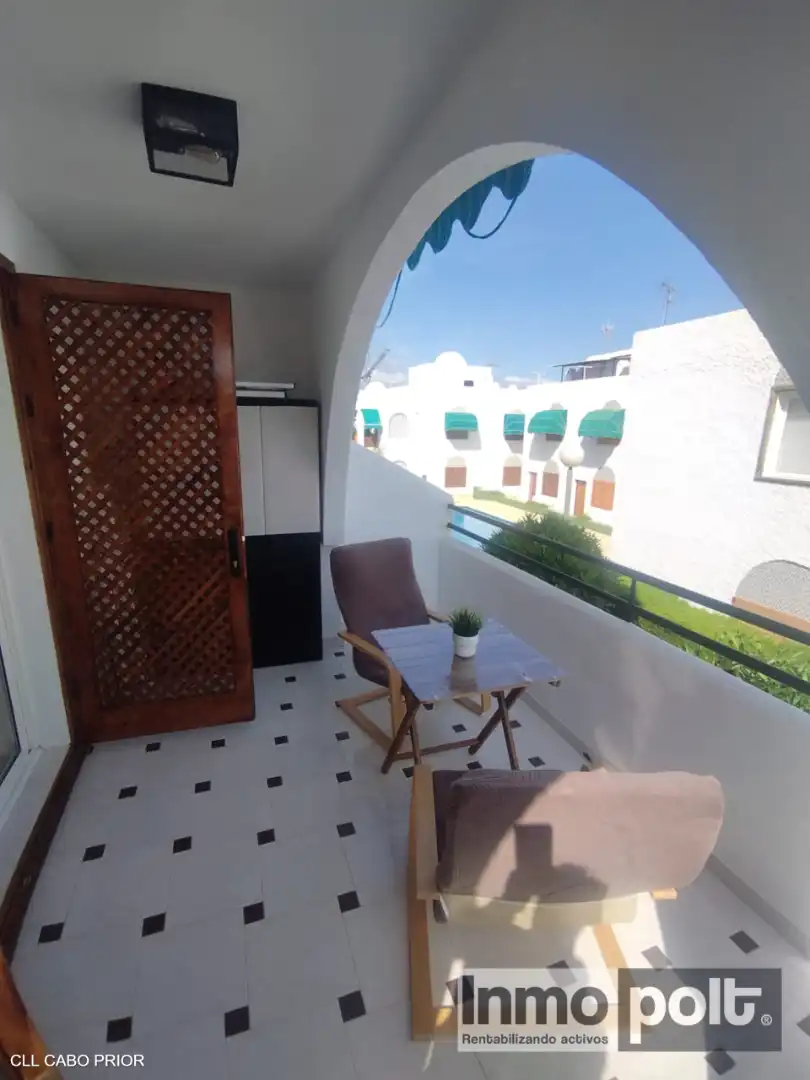 Terraza de Estudio de alquiler en Mazarrón con Aire acondicionado, Amueblado y Horno