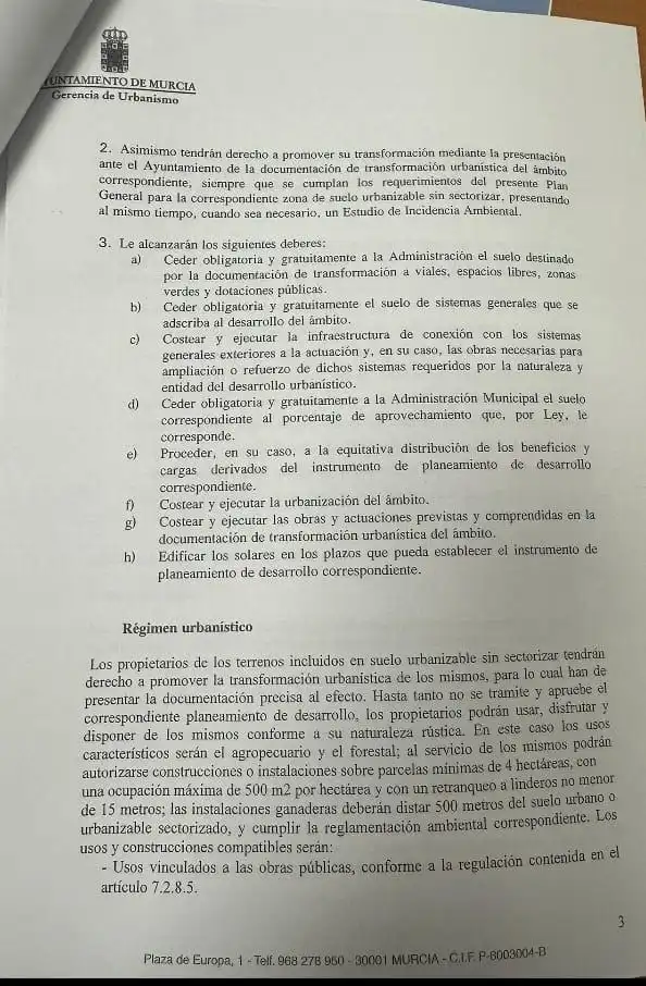 Jardín de Terreno industrial en venta en Murcia