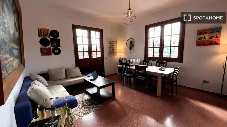 Sala de estar de Piso de alquiler en Las Palmas de Gran Canaria con Aire acondicionado, Calefacción y Amueblado