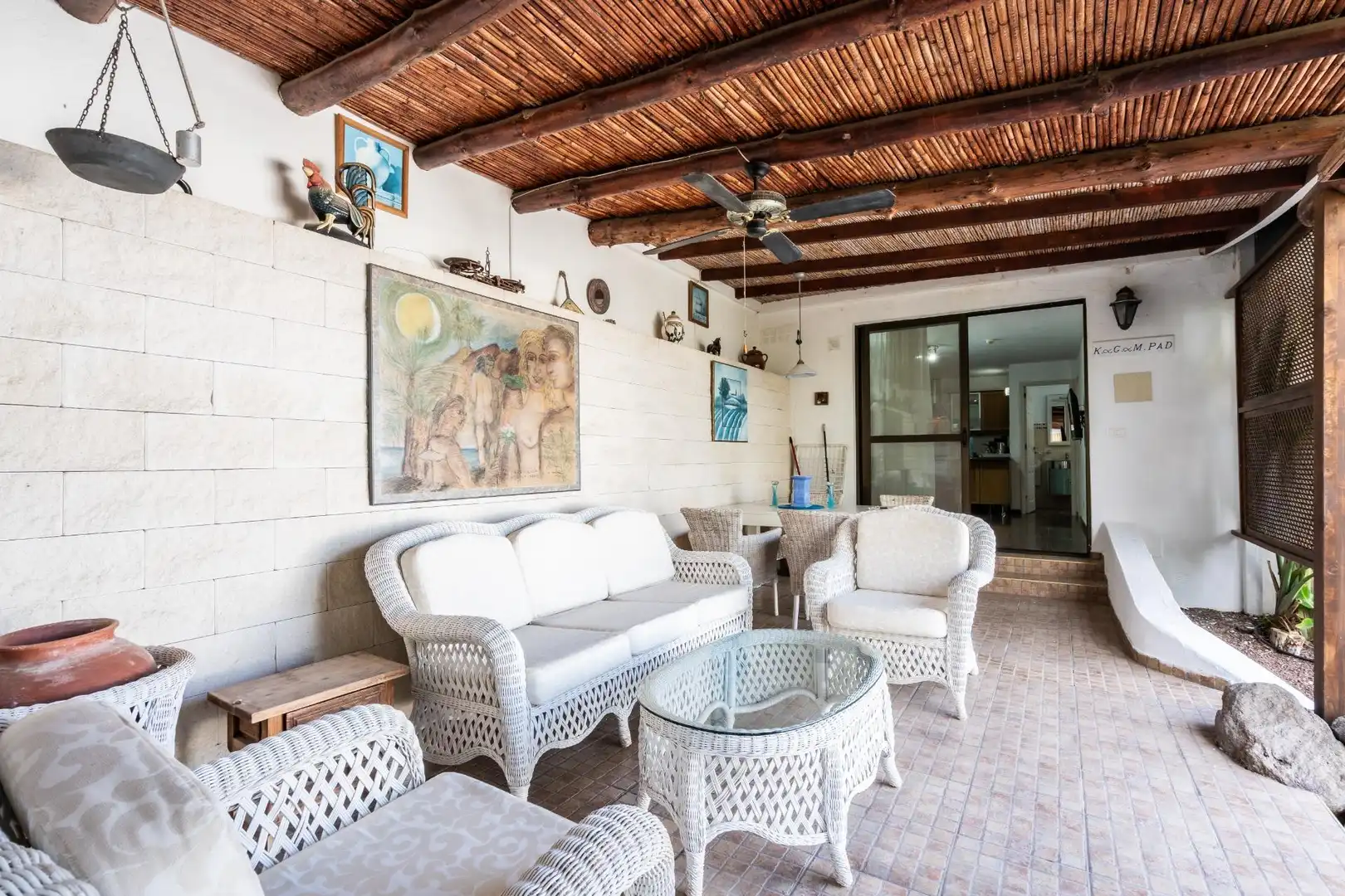 Terrassa de Casa o xalet en venda en Guía de Isora amb Aire condicionat, Jardí privat i Terrassa