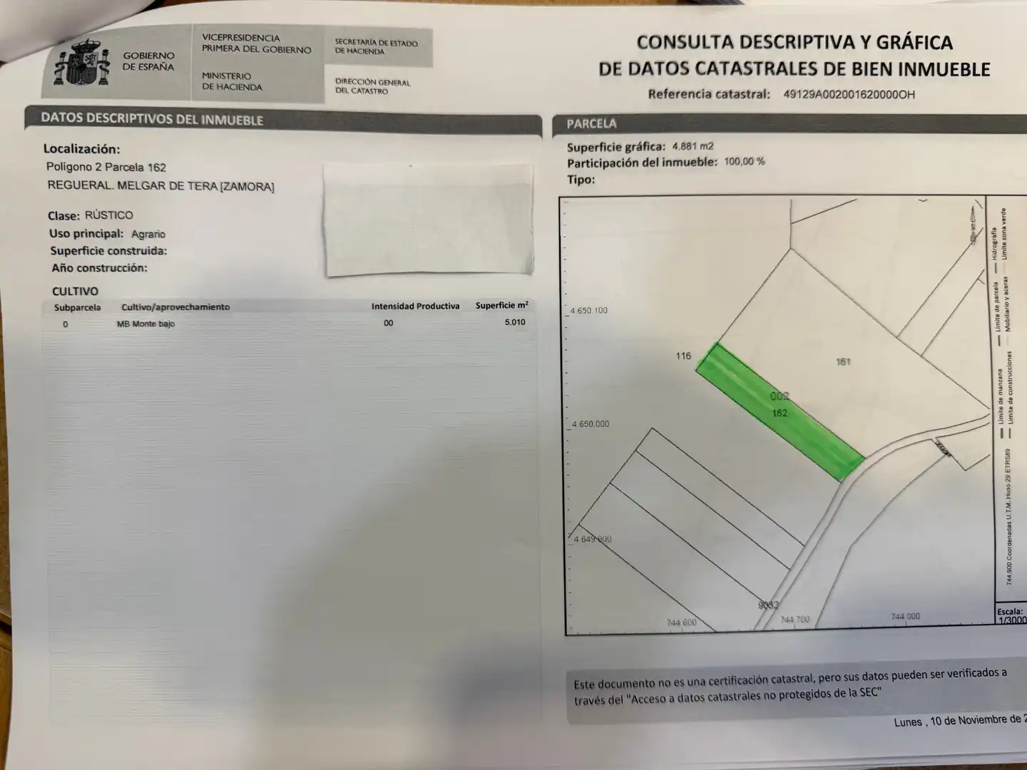 Terreno en venta en Melgar de Tera