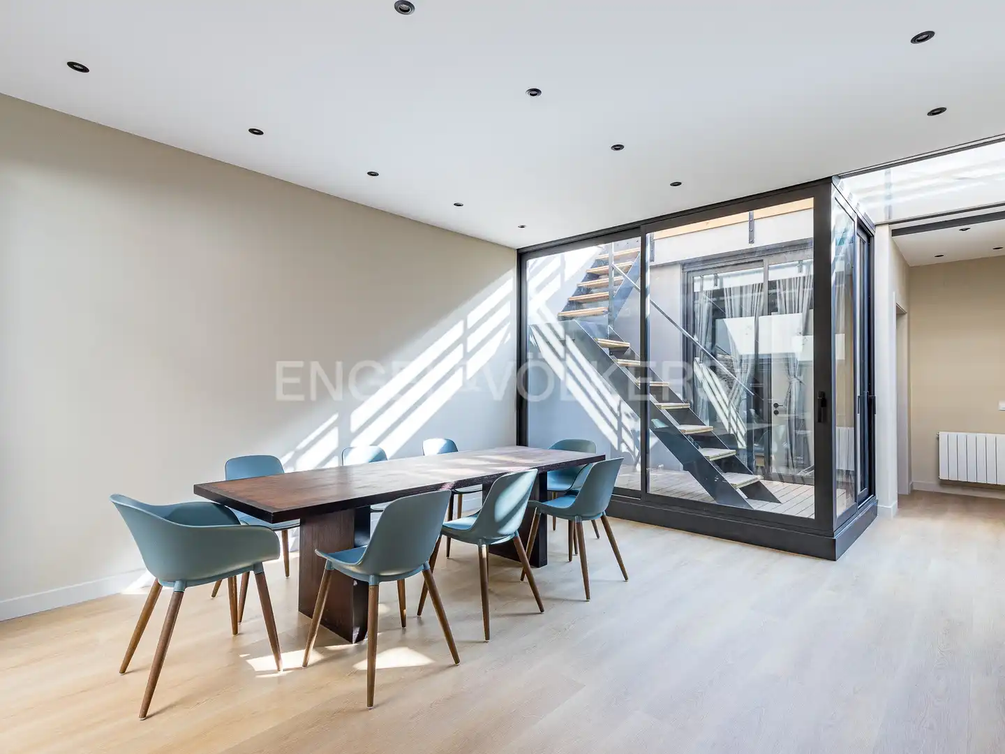Comedor de Piso de alquiler en Barcelona con Aire acondicionado, Calefacción y Parquet