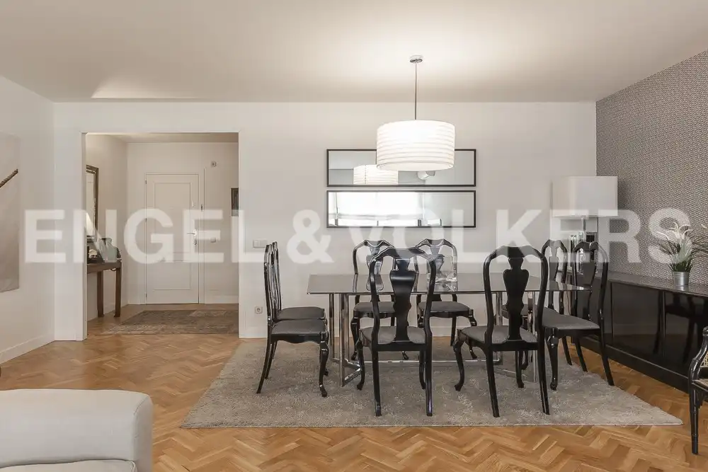 Dining room of Flat for rent in Madrid  with Air Conditioner, Heating and Private garden