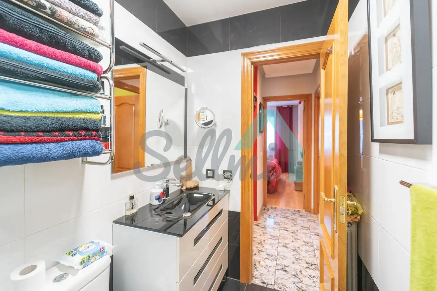 Badezimmer von Wohnung zum Verkauf in Mieres (Asturias) mit Heizung, Abstellraum und Möbliert