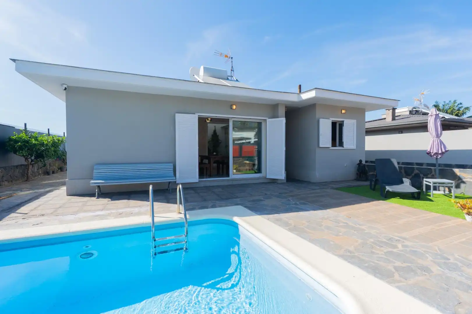 Piscina de Casa o xalet de lloguer en La Orotava amb Jardí privat, Parquet i Terrassa