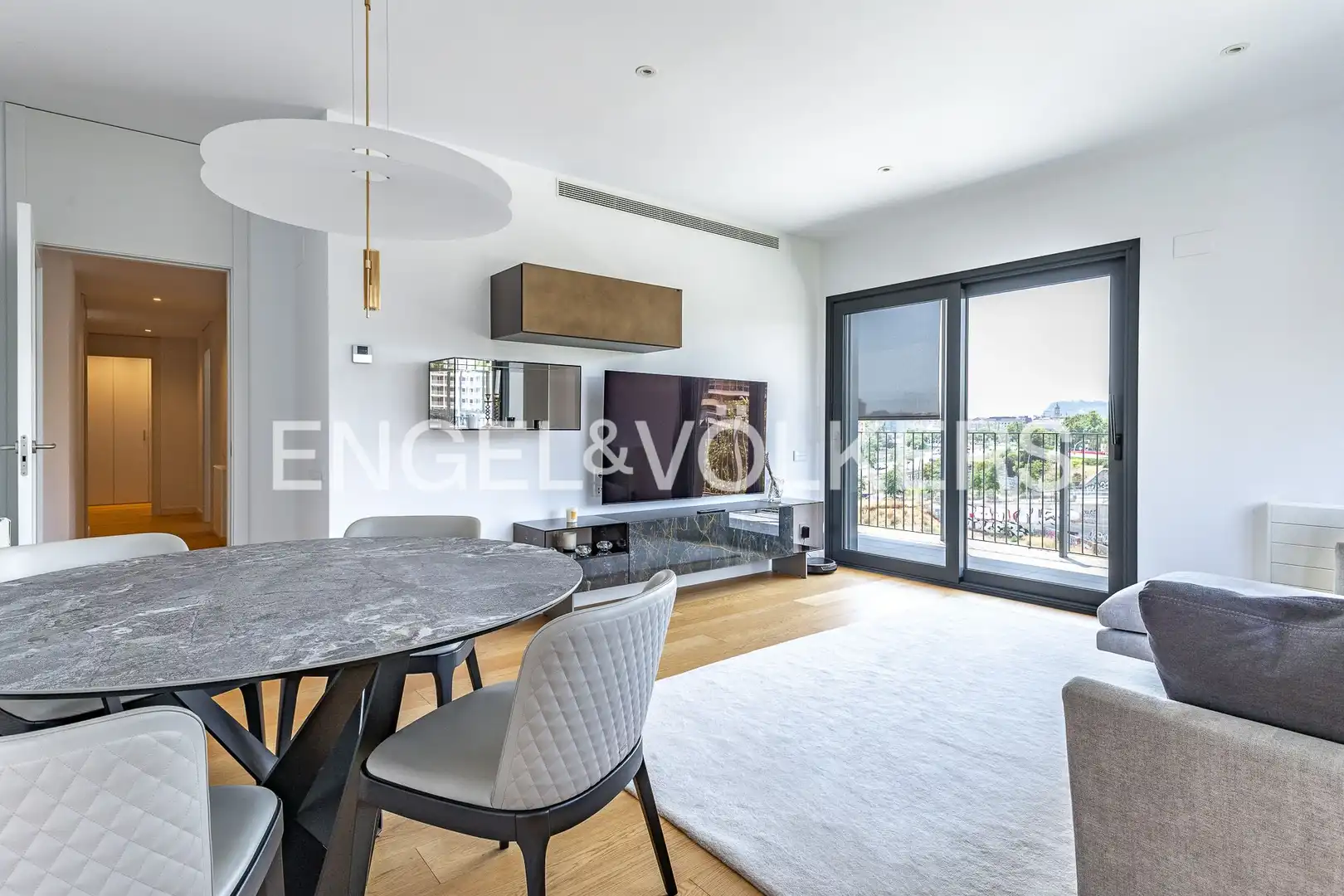 Sala de estar de Piso de alquiler en Barcelona con Aire acondicionado, Calefacción y Parquet