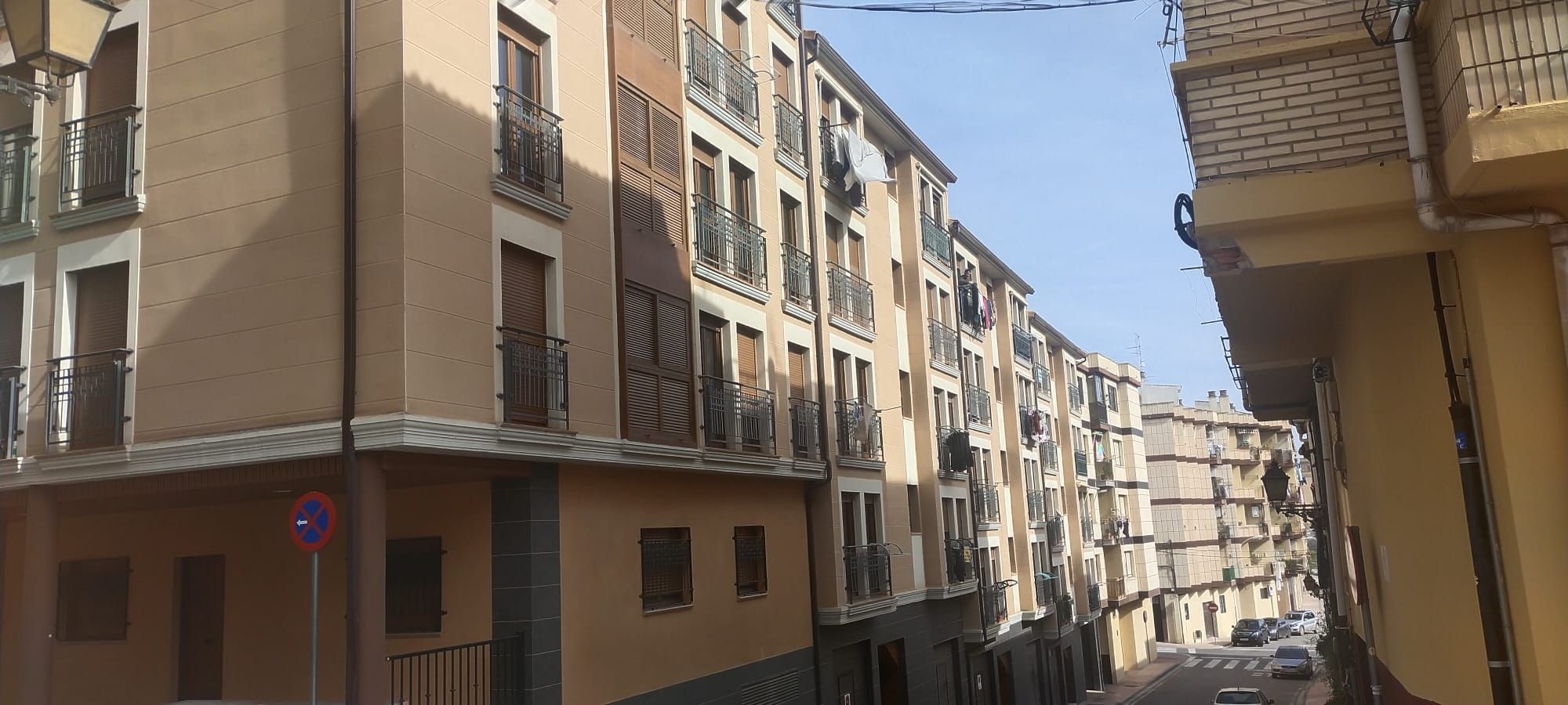 Vista exterior de Pis en venda en Viana amb Calefacció, Parquet i Moblat