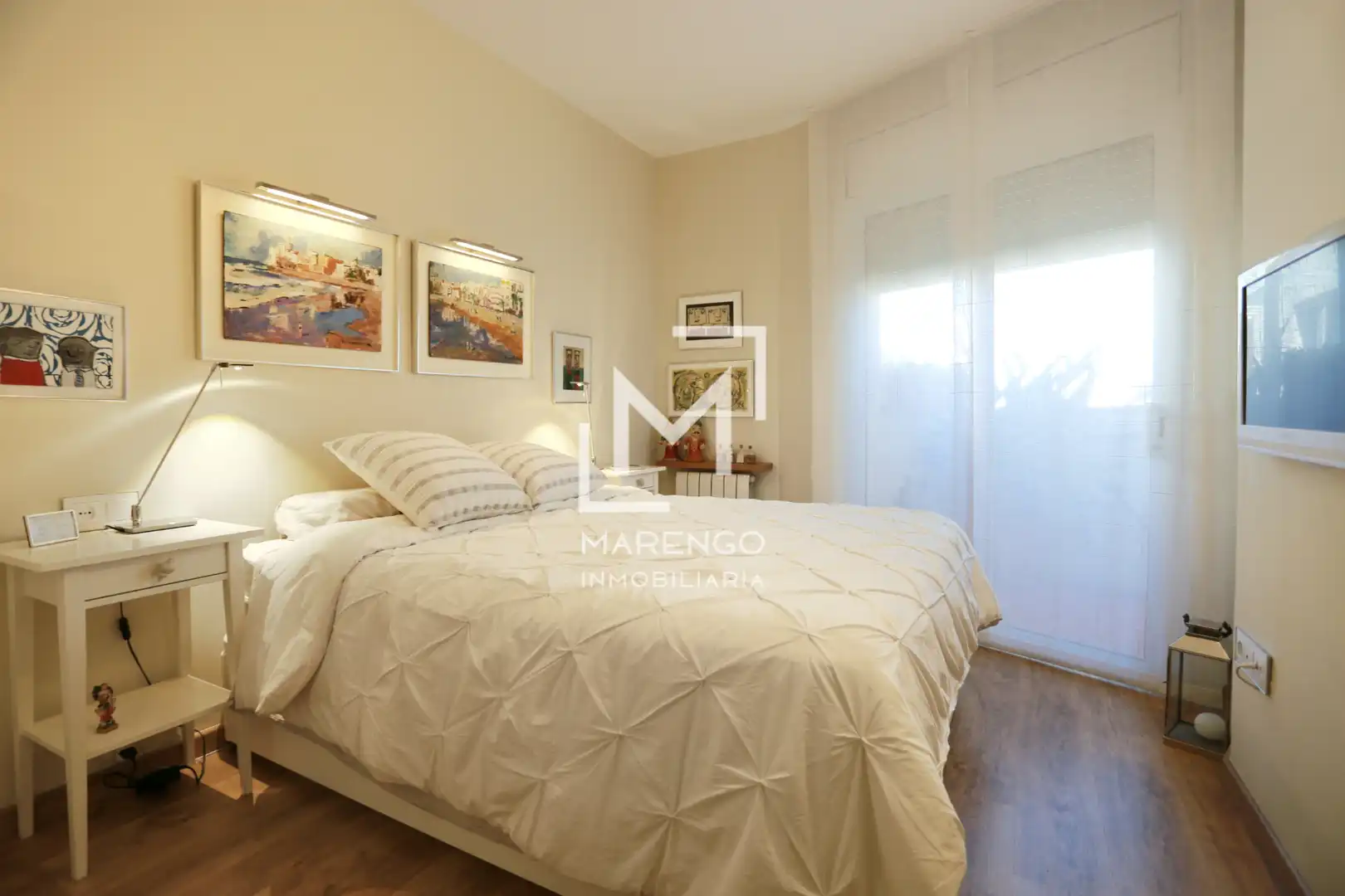 Schlafzimmer von Wohnung zur Miete in Sitges mit Klimaanlage, Heizung und Parkett