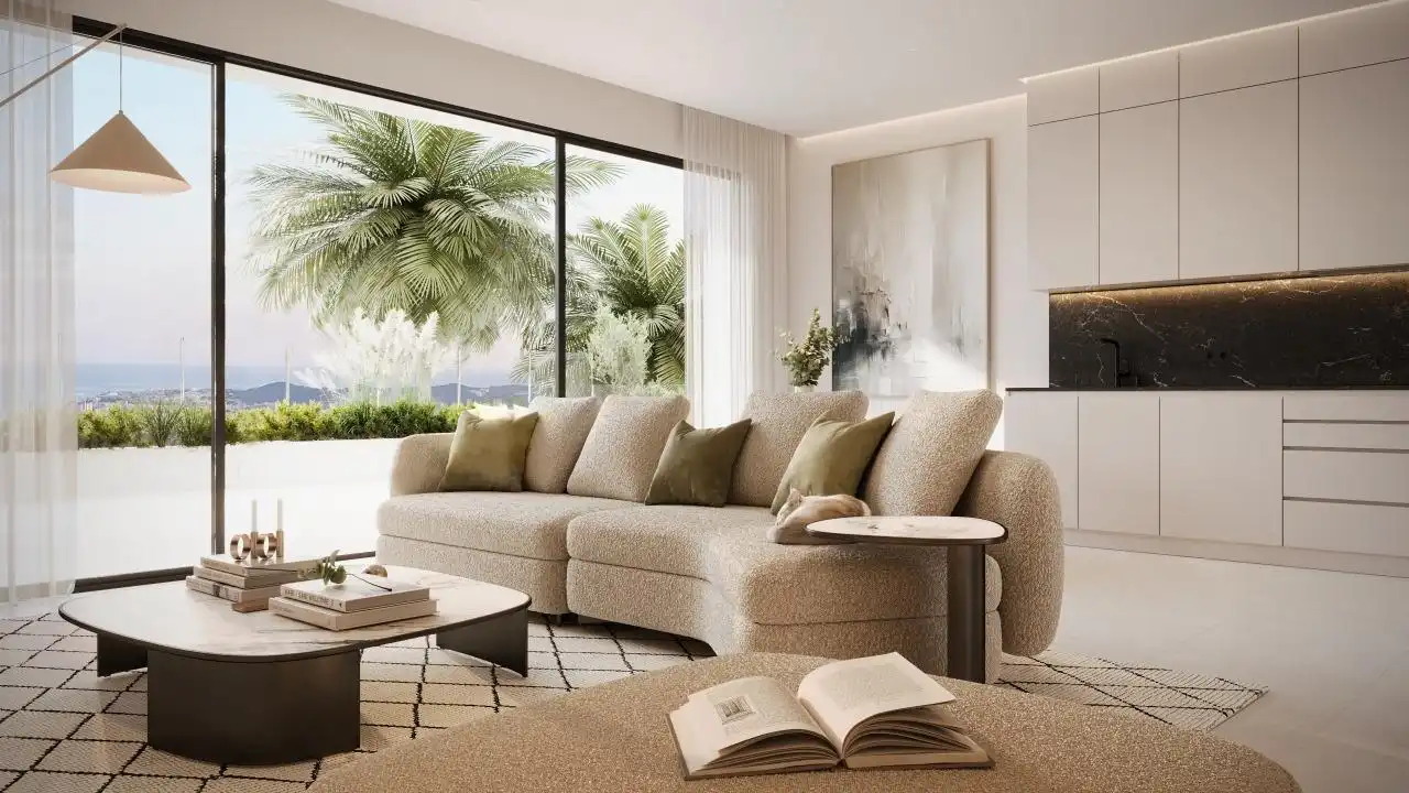 Sala de estar de Apartamento en venta en Mijas con Calefacción, Terraza y Trastero