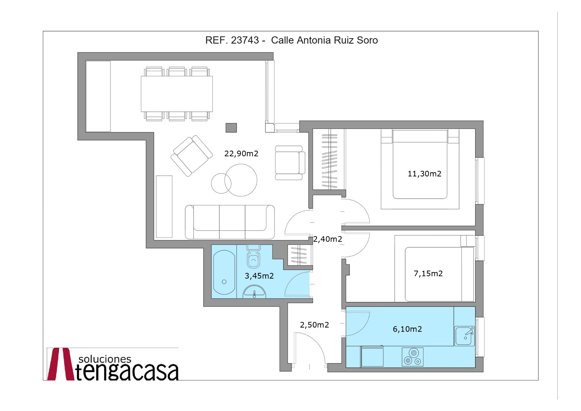 Flat for sale in  Madrid Capital  with Air Conditioner, Heating and Parquet flooring