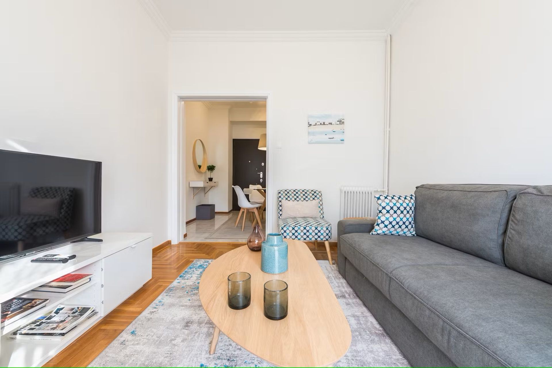 Living room of Flat to rent in  Zaragoza Capital  with Air Conditioner, Furnished and Pets allowed
