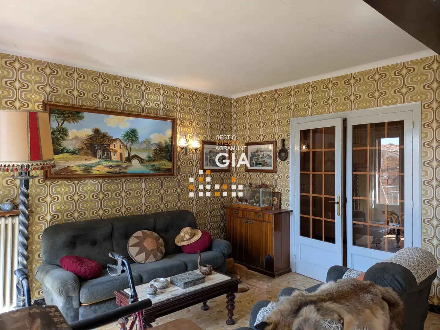 Sala de estar de Piso en venta en Agramunt con Calefacción, Terraza y Amueblado