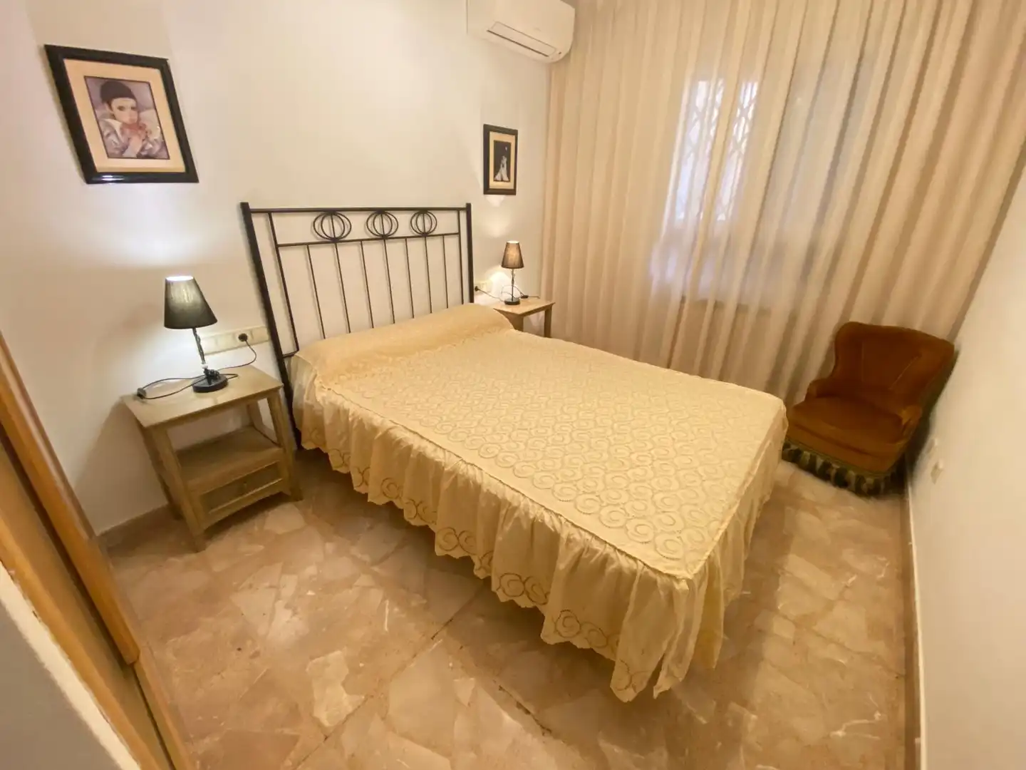 Bedroom of Apartments for rent in Albacete  with Air Conditioner, Heating and Furnished