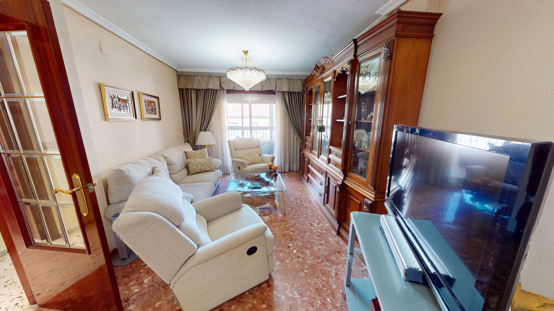 Sala d'estar de Pis en venda en Alicante / Alacant amb Aire condicionat, Calefacció i Terrassa