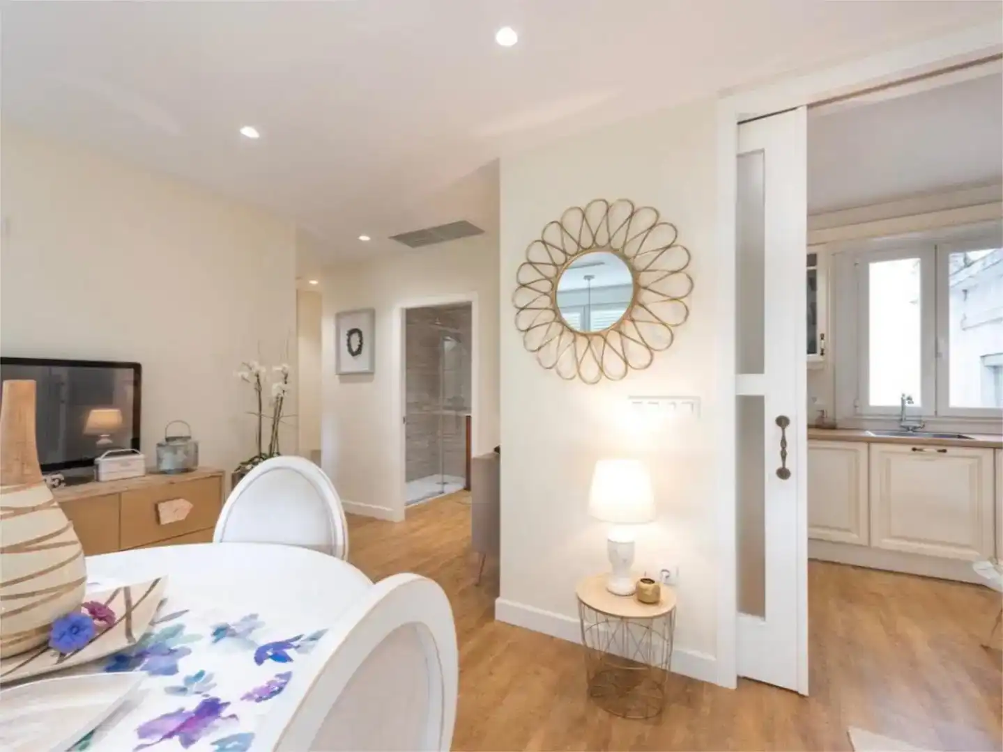 Dining room of Flat for sale in Ourense Capital   with Air Conditioner and Balcony