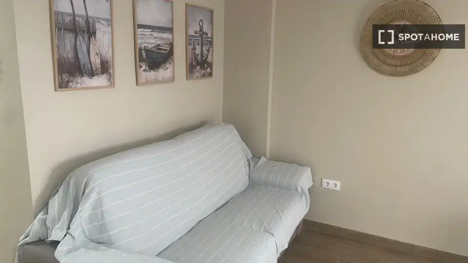 Schlafzimmer von Wohnung zur Miete in Cullera mit Klimaanlage, Heizung und Möbliert
