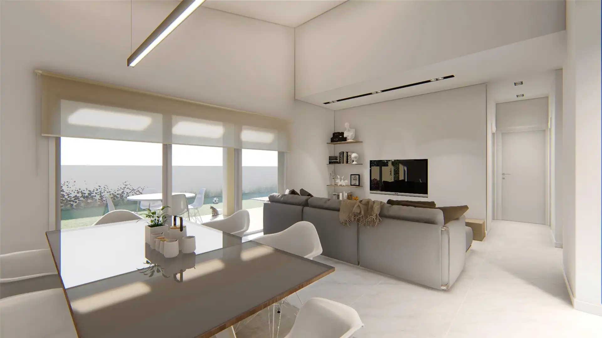 Sala de estar de Casa adosada en venta en Coín con Aire acondicionado, Calefacción y Jardín privado