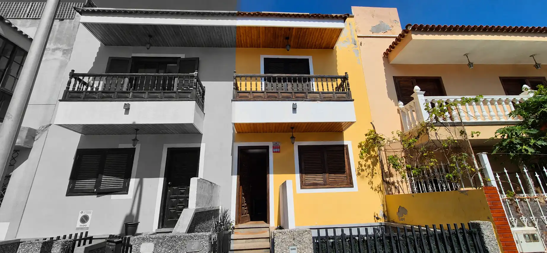 Vista exterior de Casa adosada en venda en San Cristóbal de la Laguna amb Balcó i Alarma