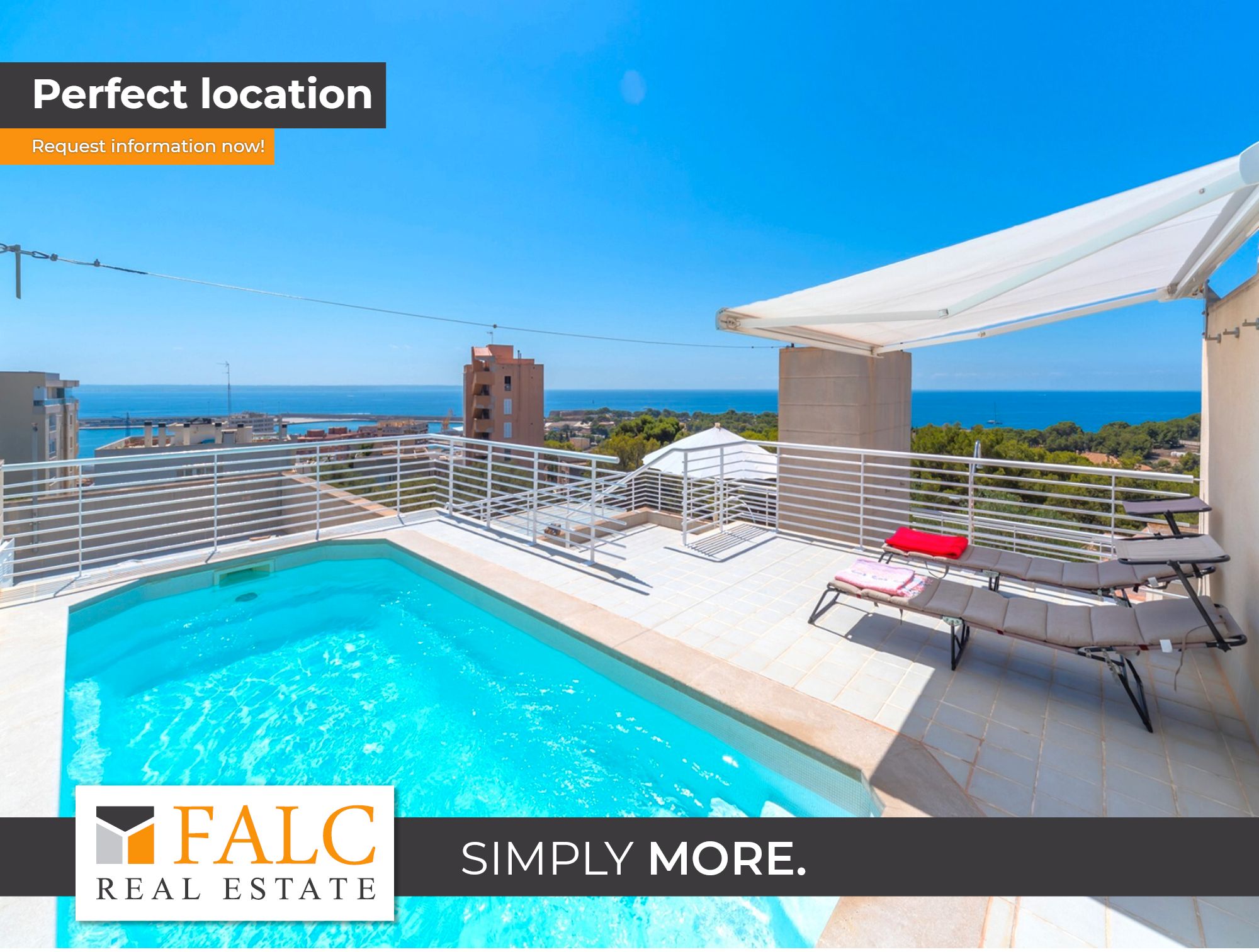 Piscina de Àtic en venda en  Palma de Mallorca