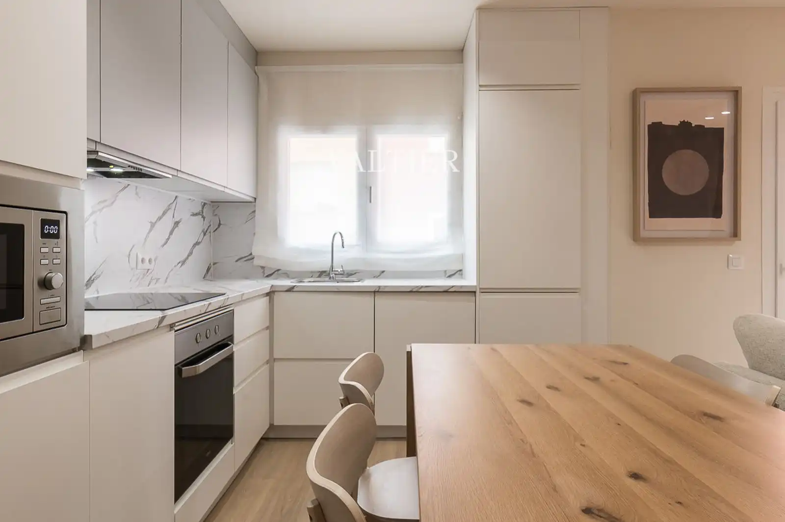 Küche von Wohnung zur Miete in Madrid mit Klimaanlage, Terrasse und Möbliert