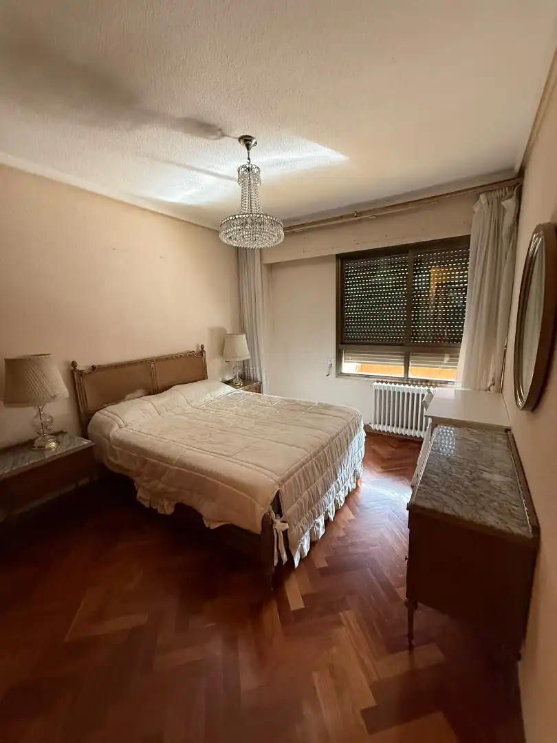 Schlafzimmer von Wohnung zur Miete in Madrid mit Heizung, Terrasse und Möbliert