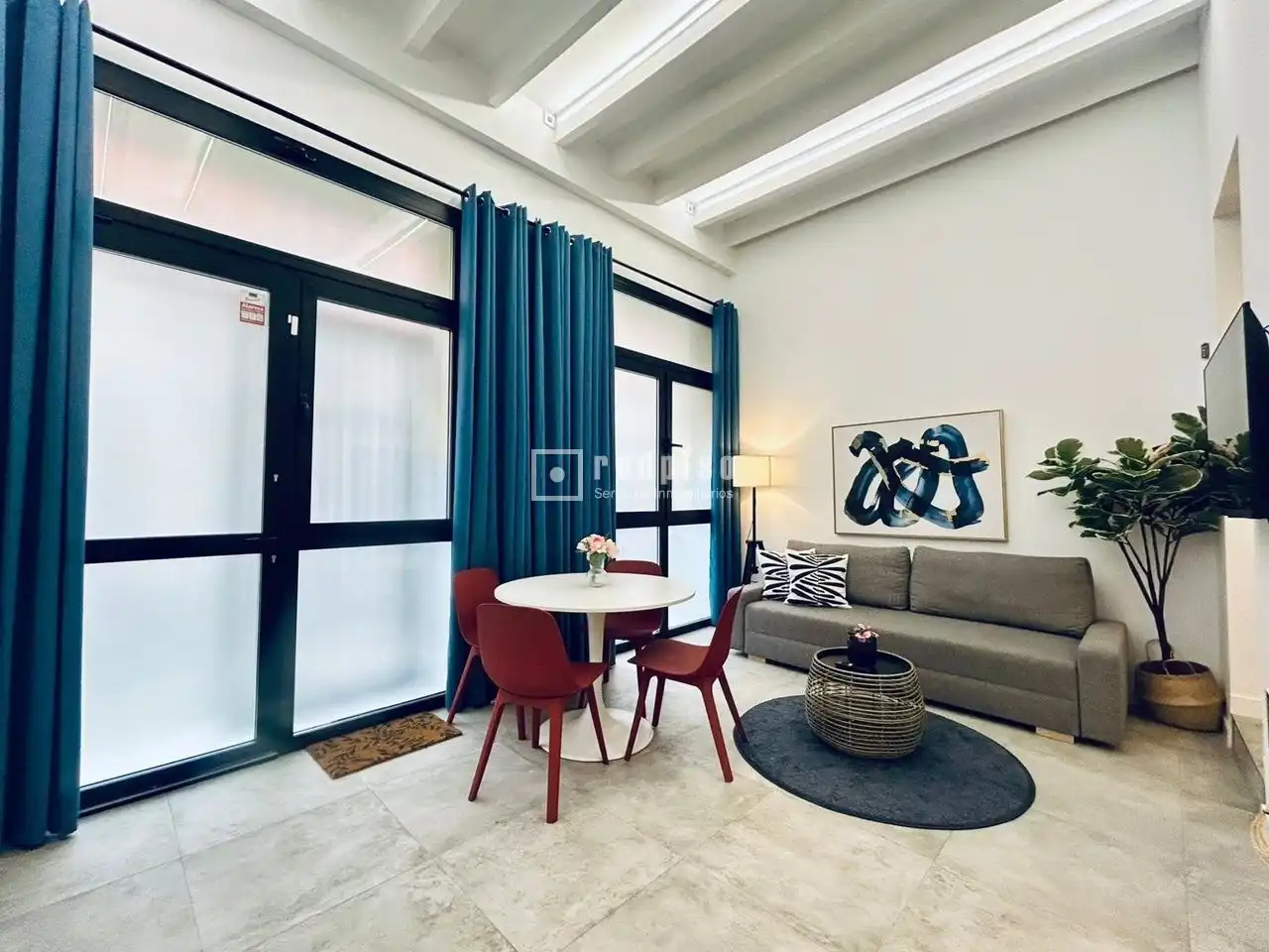 Sala de estar de Piso en venta en Madrid con Terraza, Amueblado y Alarma