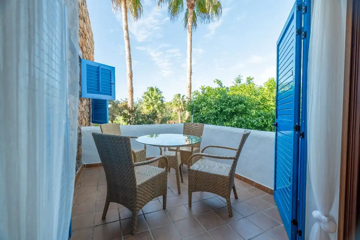 Terrasse von Dachboden zum Verkauf in Santa Eulària des Riu mit Klimaanlage, Heizung und Schwimmbad