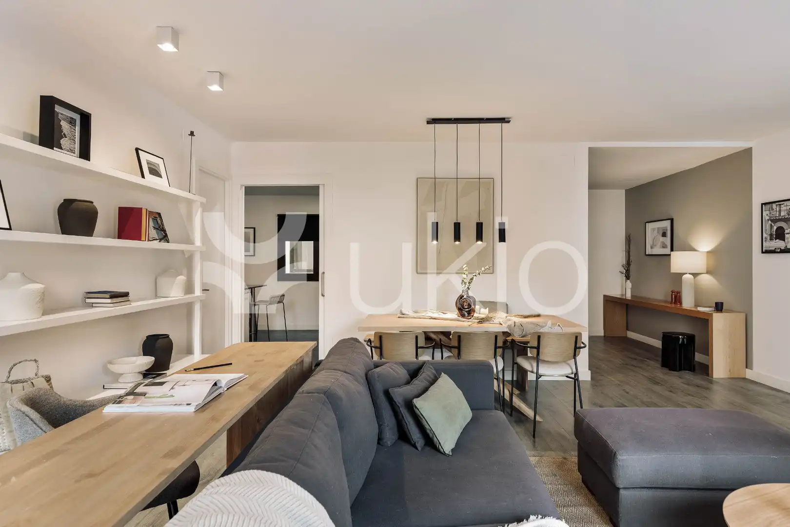 Sala d'estar de Apartament de lloguer en Barcelona amb Aire condicionat, Calefacció i Moblat