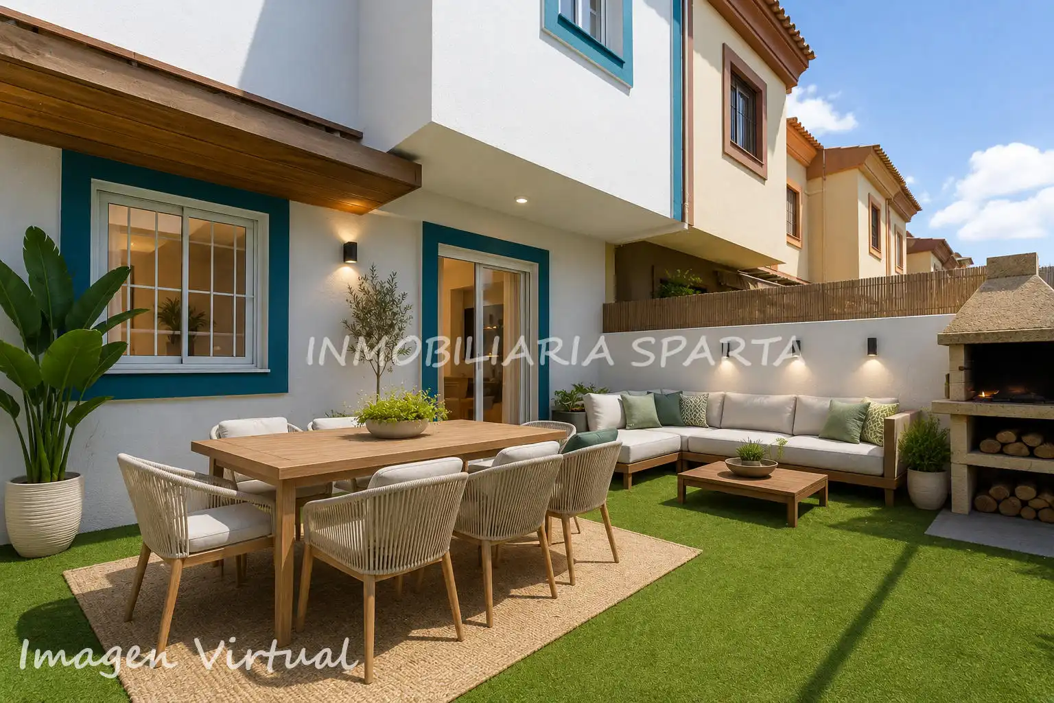 Terrace of Detached homes for sale in Espartinas  with Air Conditioner and Heating