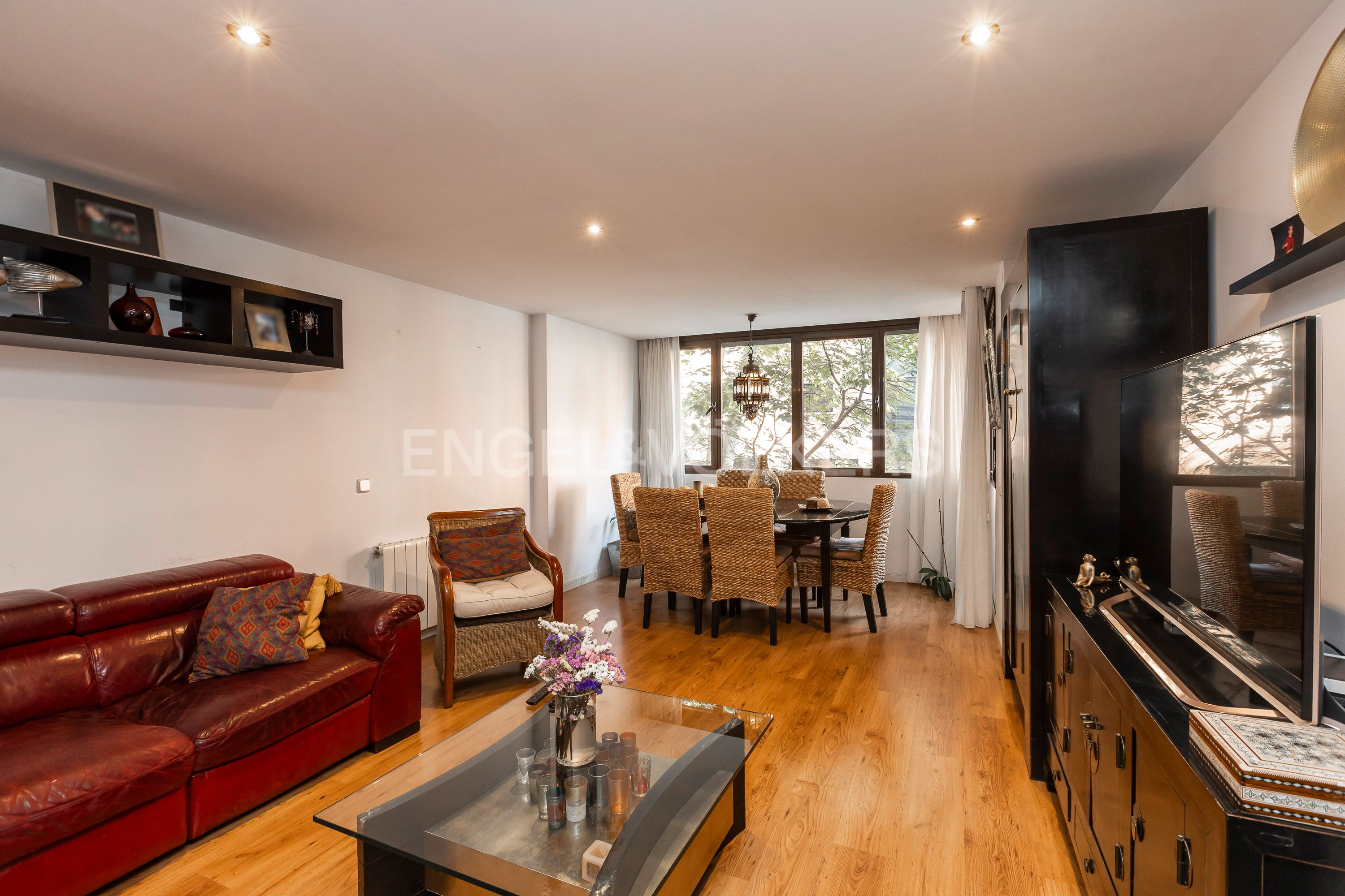 Living room of Apartment for sale in  Madrid Capital  with Air Conditioner, Heating and Private garden