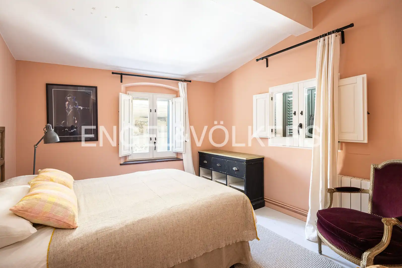 Bedroom of Houses for rent in Caldes d'Estrac  with Air Conditioner, Heating and Private garden