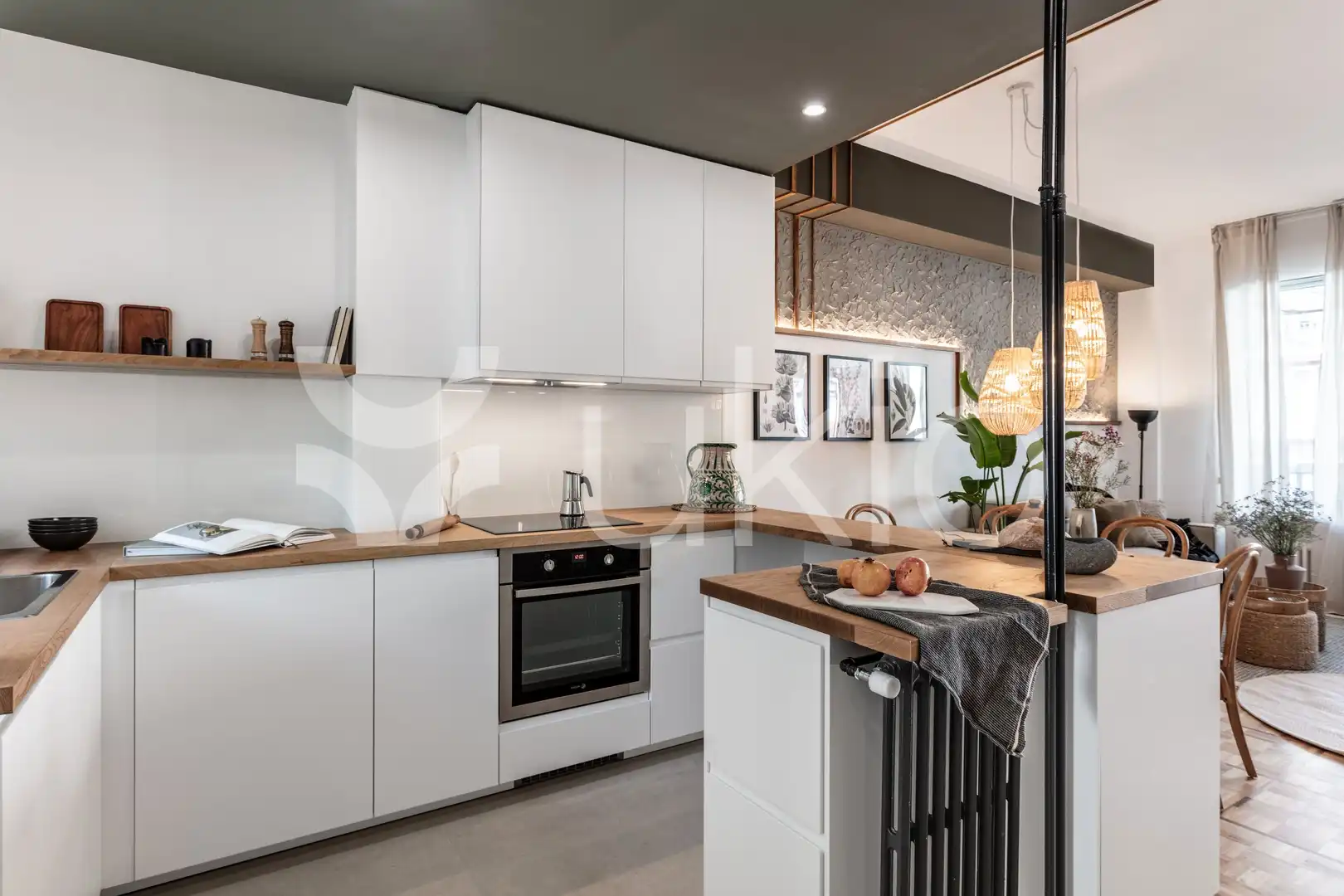 Kitchen of Flat for rent in Madrid  with Air Conditioner, Terrace and Furnished