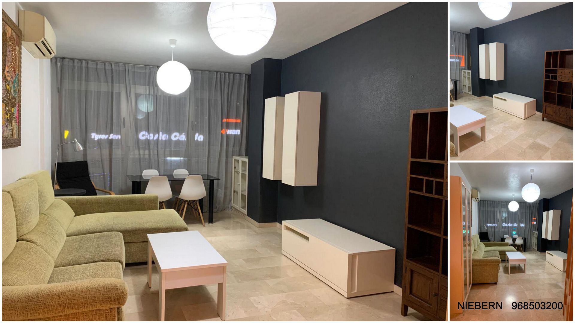 Sala d'estar de Pis de lloguer en Cartagena amb Aire condicionat, Calefacció i Moblat