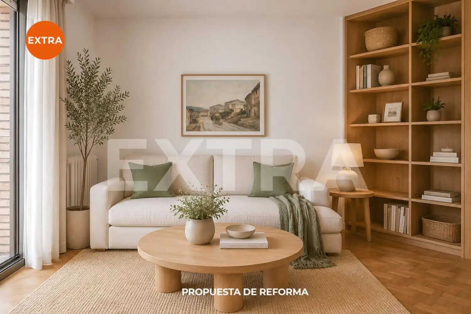 Sala de estar de Piso en venta en Madrid con Calefacción, Parquet y Terraza
