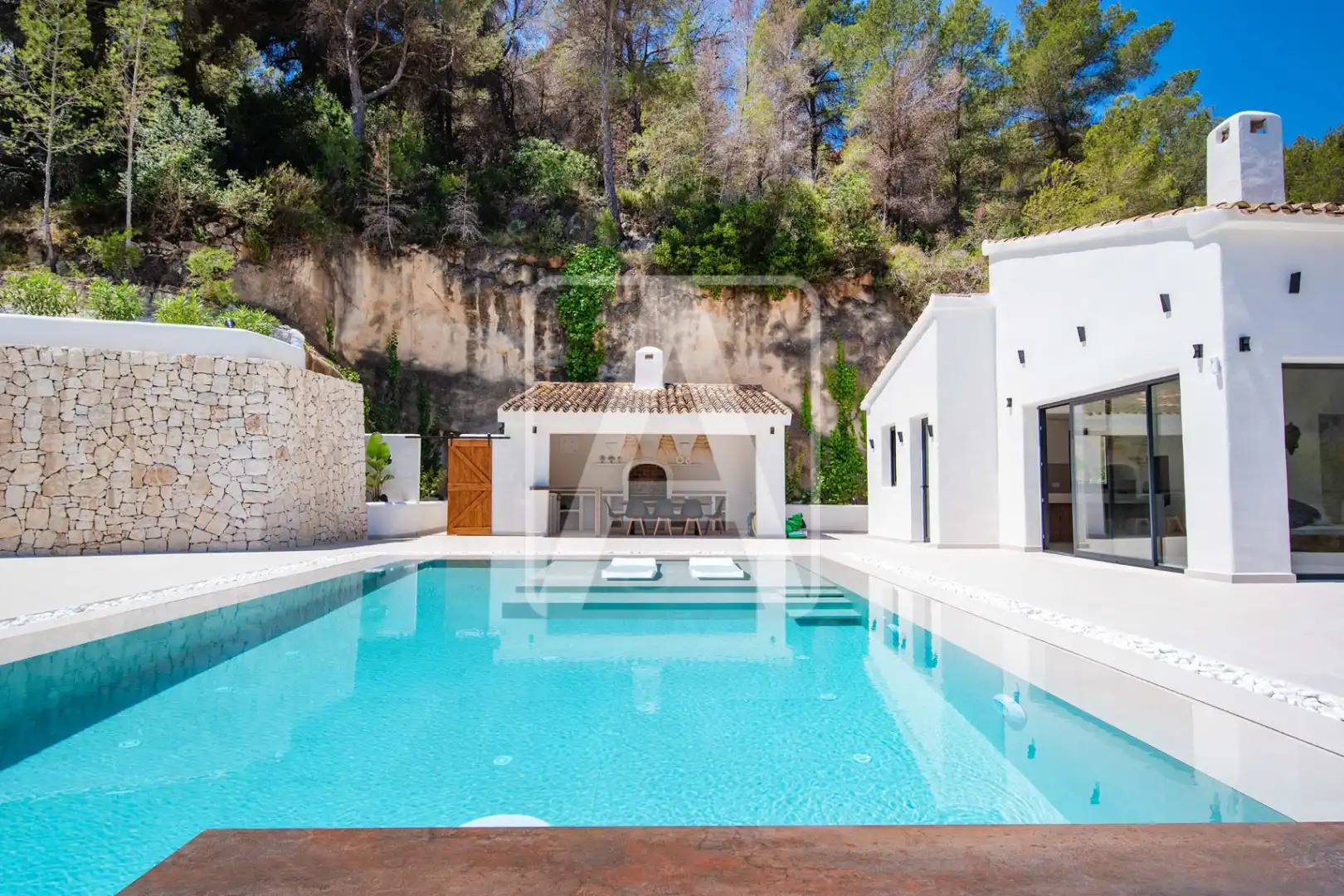 Piscina de Finca rústica en venda en Benissa amb Aire condicionat, Calefacció i Jardí privat