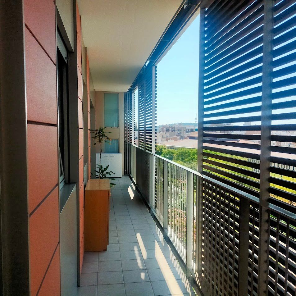 Balcony of Flat to rent in L'Hospitalet de Llobregat  with Air Conditioner, Heating and Oven