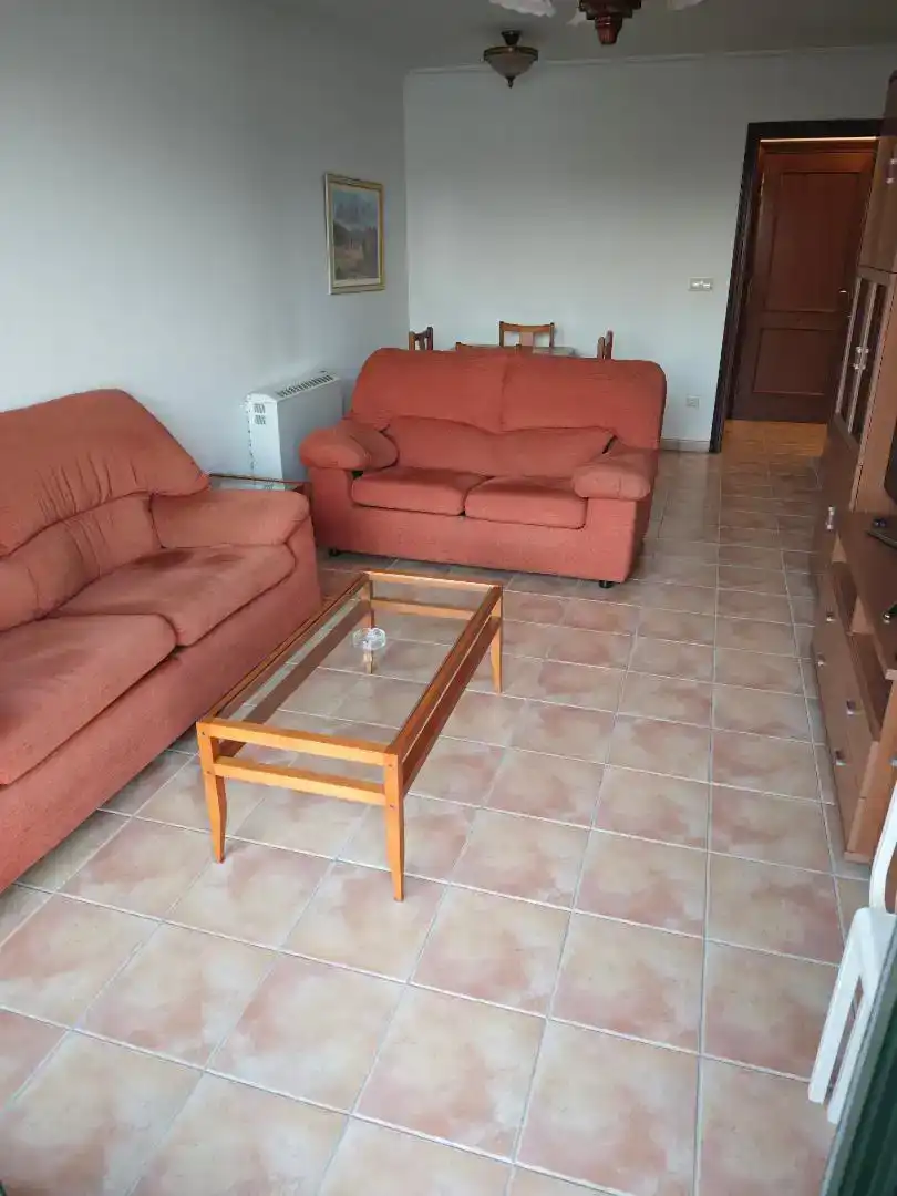Sala d'estar de Pis de lloguer en Baiona amb Balcó
