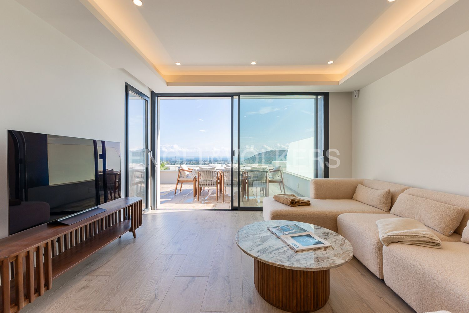 Sala de estar de Apartamento de alquiler en Pedreguer con Aire acondicionado, Calefacción y Terraza