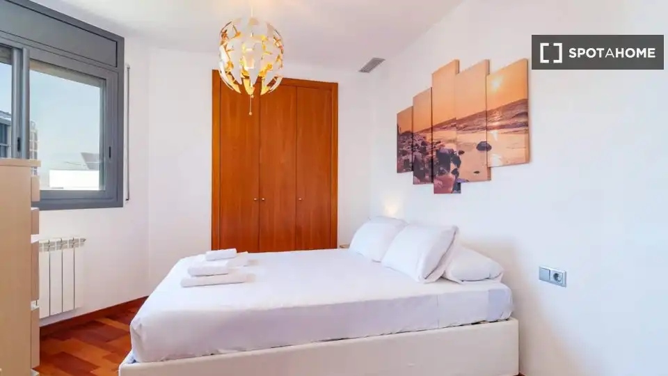 Habitación de Piso de alquiler en Barcelona con Aire acondicionado, Calefacción y Amueblado