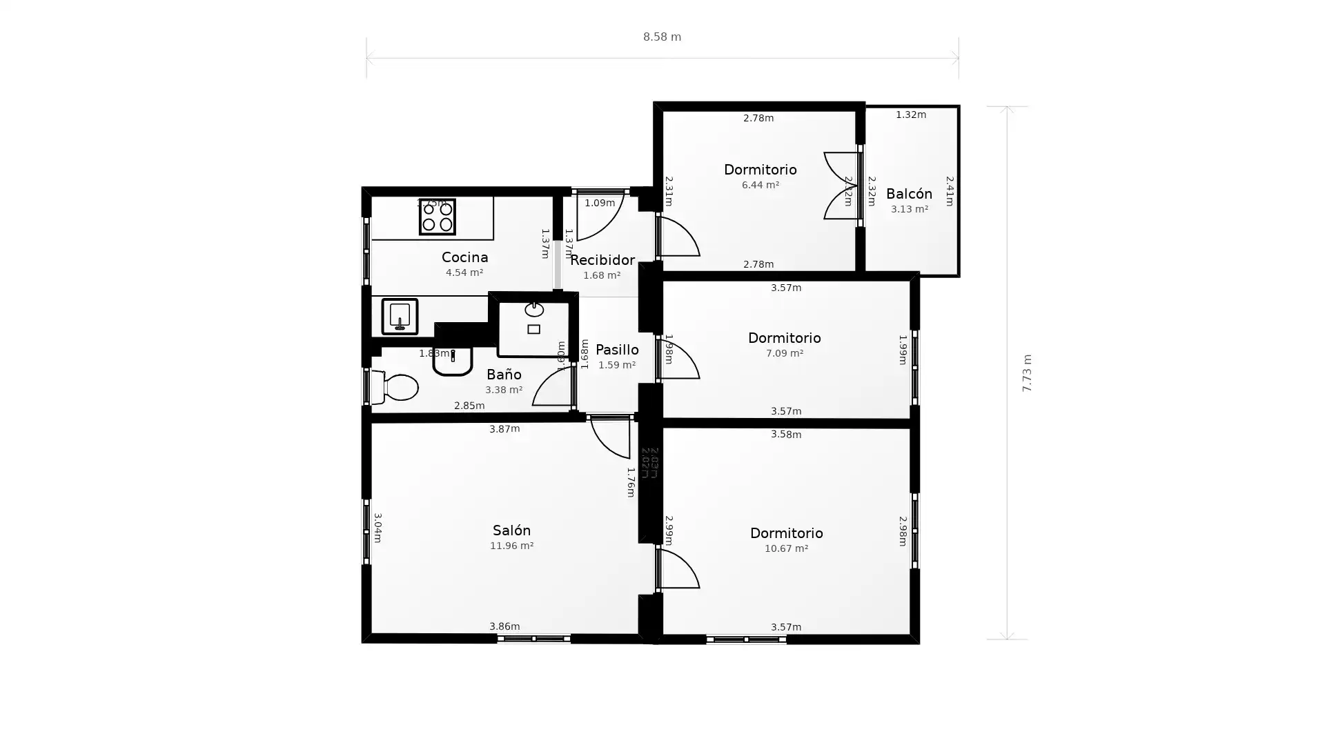 Piso en venta en Madrid con Balcón