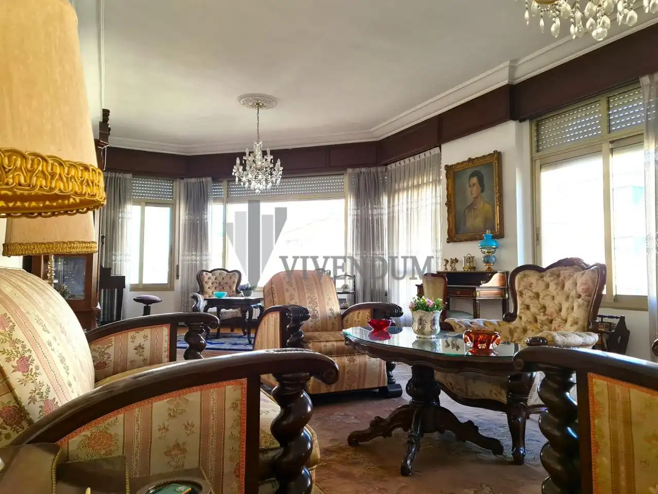 Living room of Flat for sale in Vigo   with Heating, Parquet flooring and Terrace