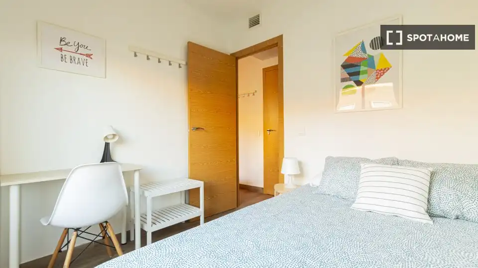 Bedroom of Flat for rent in Madrid  with Air Conditioner, Heating and Furnished