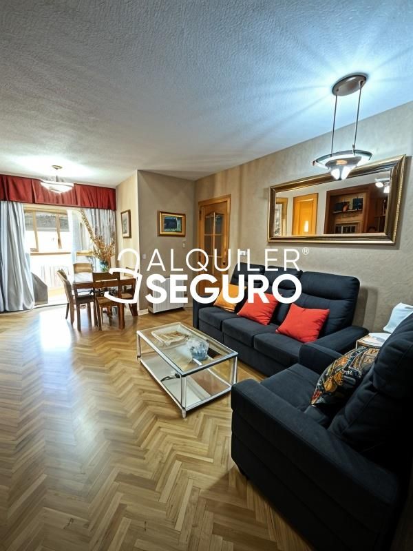 Living room of Flat to rent in  Madrid Capital  with Heating, Terrace and Furnished