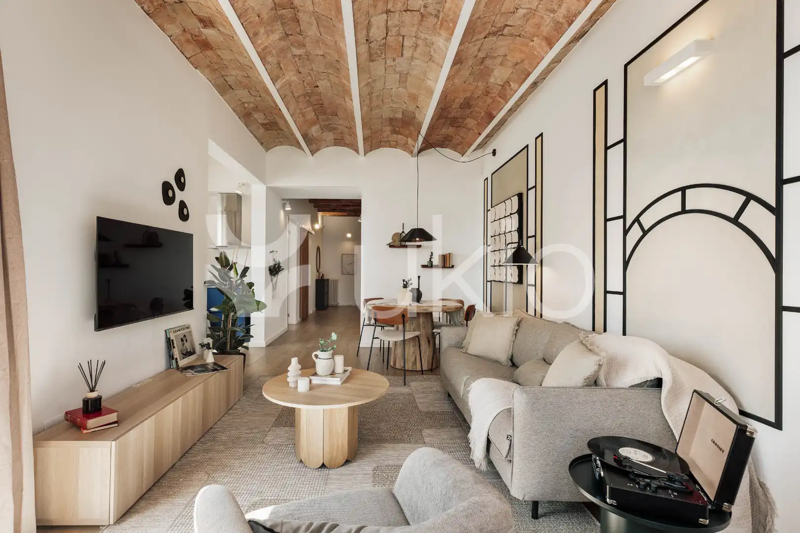 Sala d'estar de Apartament de lloguer en Barcelona amb Aire condicionat, Calefacció i Terrassa