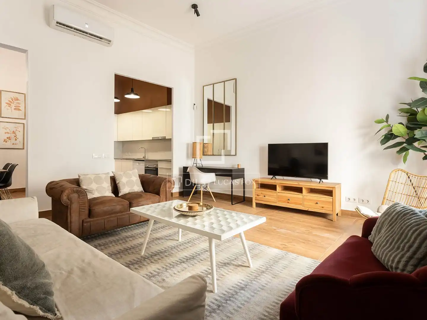 Sala de estar de Piso en venta en Barcelona con Aire acondicionado, Terraza y Amueblado