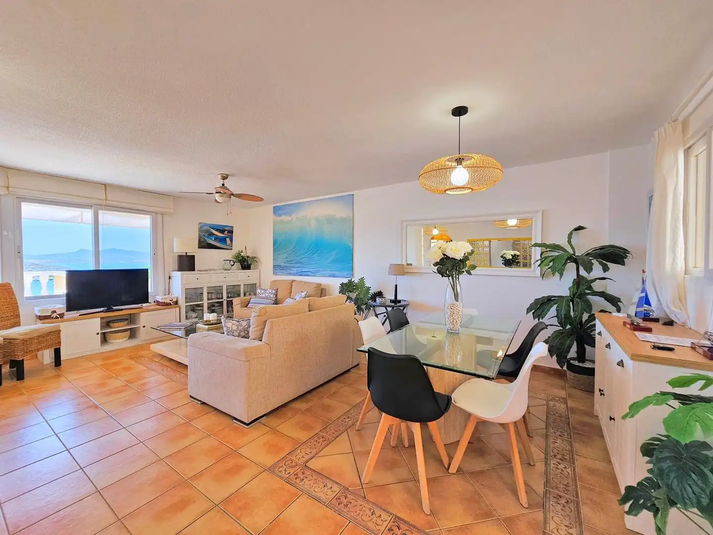 Living room of Detached homes for rent in La Manga del Mar Menor  with Air Conditioner, Heating and Terrace