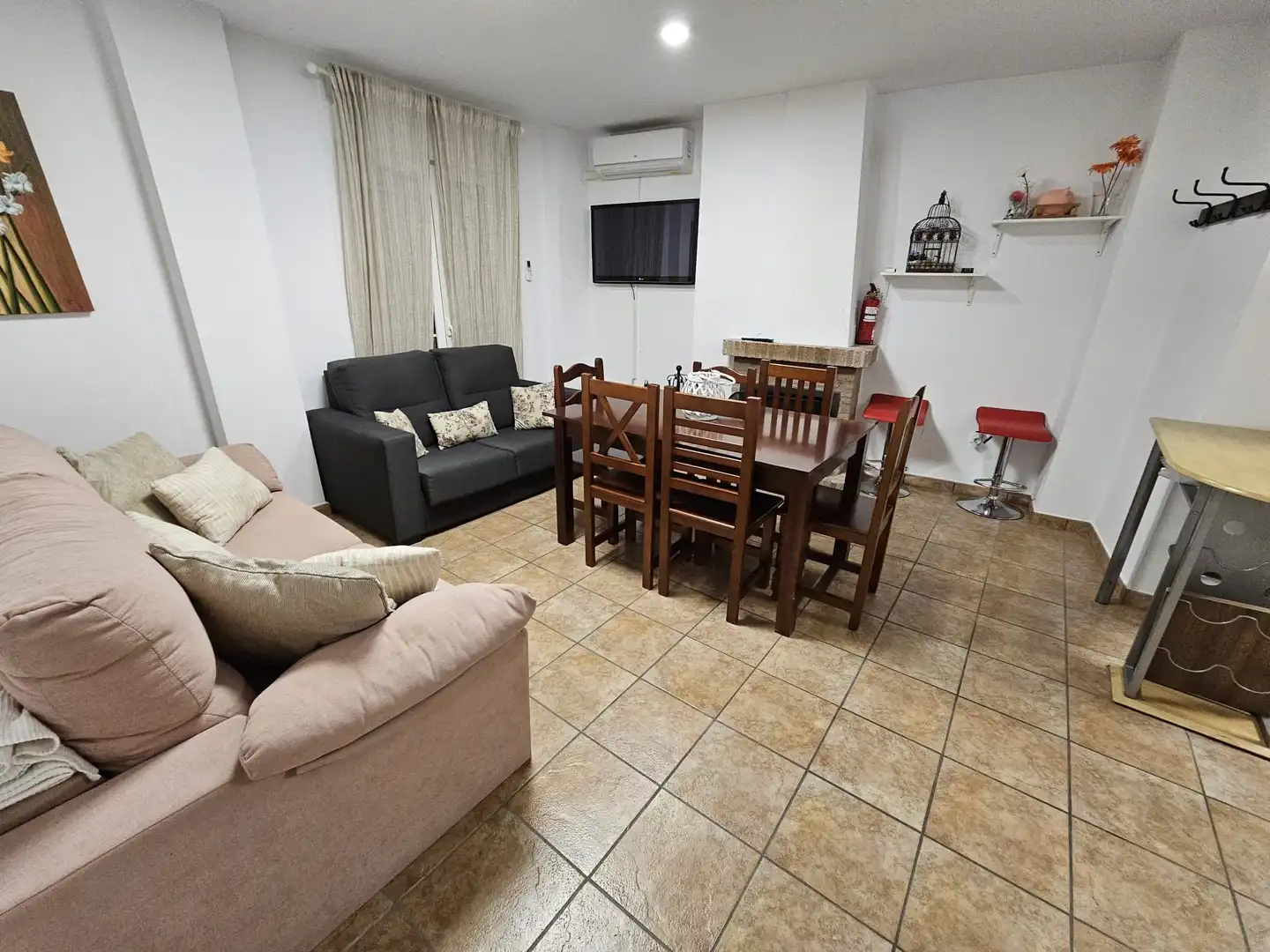 Wohnzimmer von Maisonette zum Verkauf in El Bosque mit Terrasse, Möbliert und Waschmaschine
